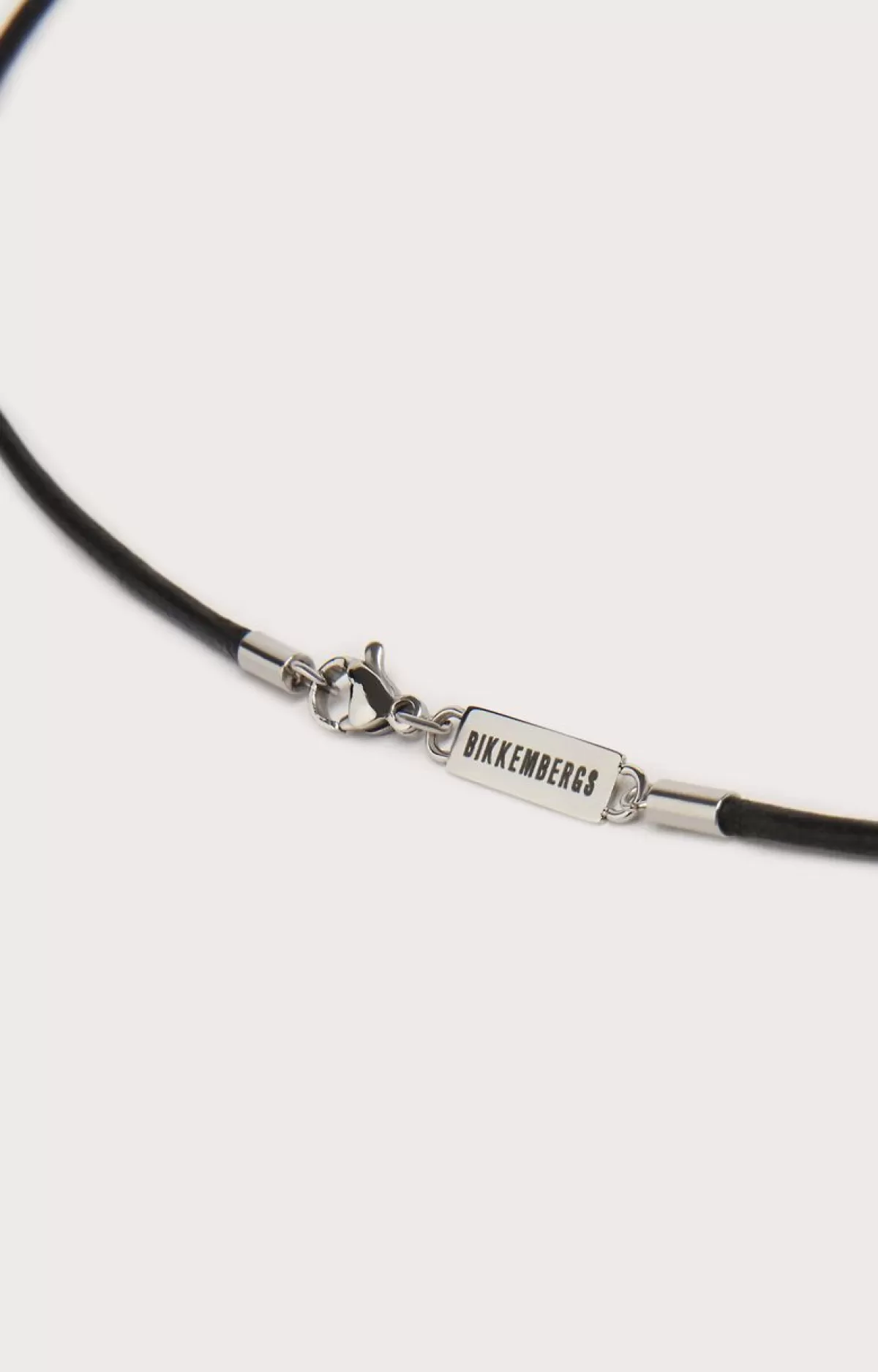 Bikkembergs Necklace In Waxed Leather With Tag 2 Outlet
