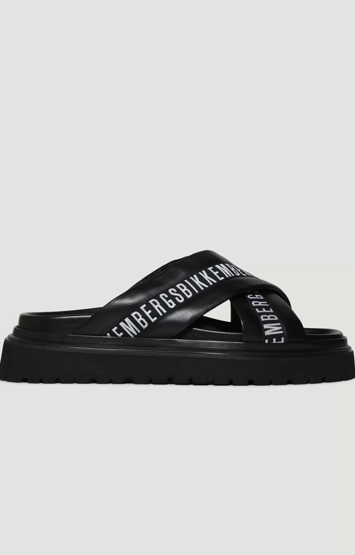 Bikkembergs Men'S Cross Strap Sandals - Sun Black Best