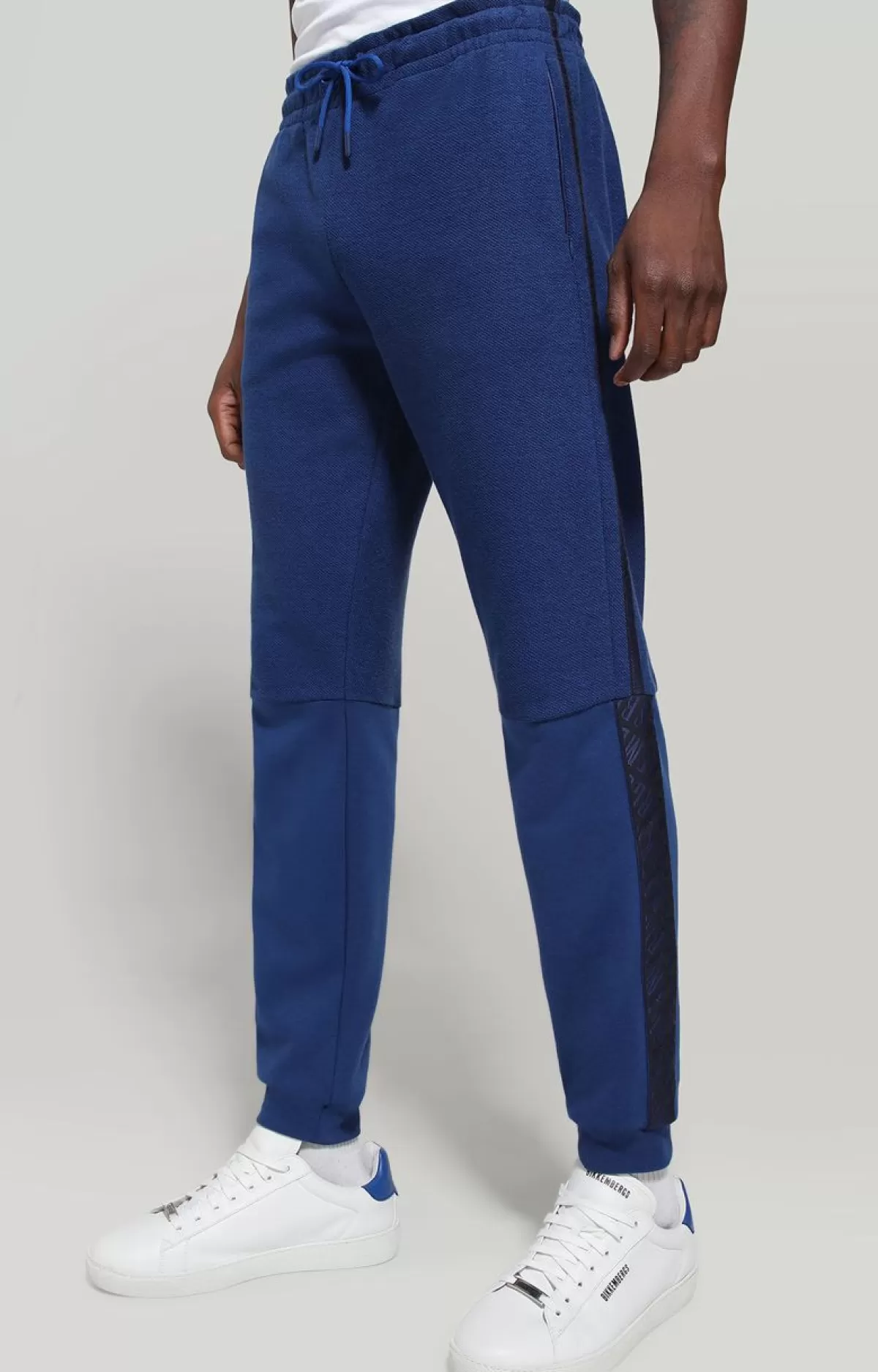 Bikkembergs Men'S Fleece Joggers With Contrast Inserts Blue Best