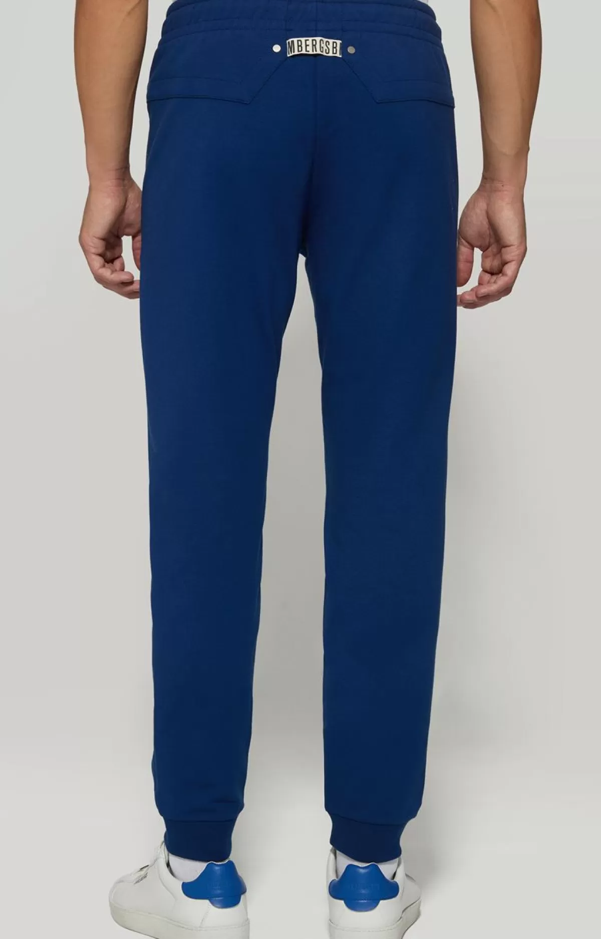 Bikkembergs Men'S Fleece Joggers With Tape Blue Sale