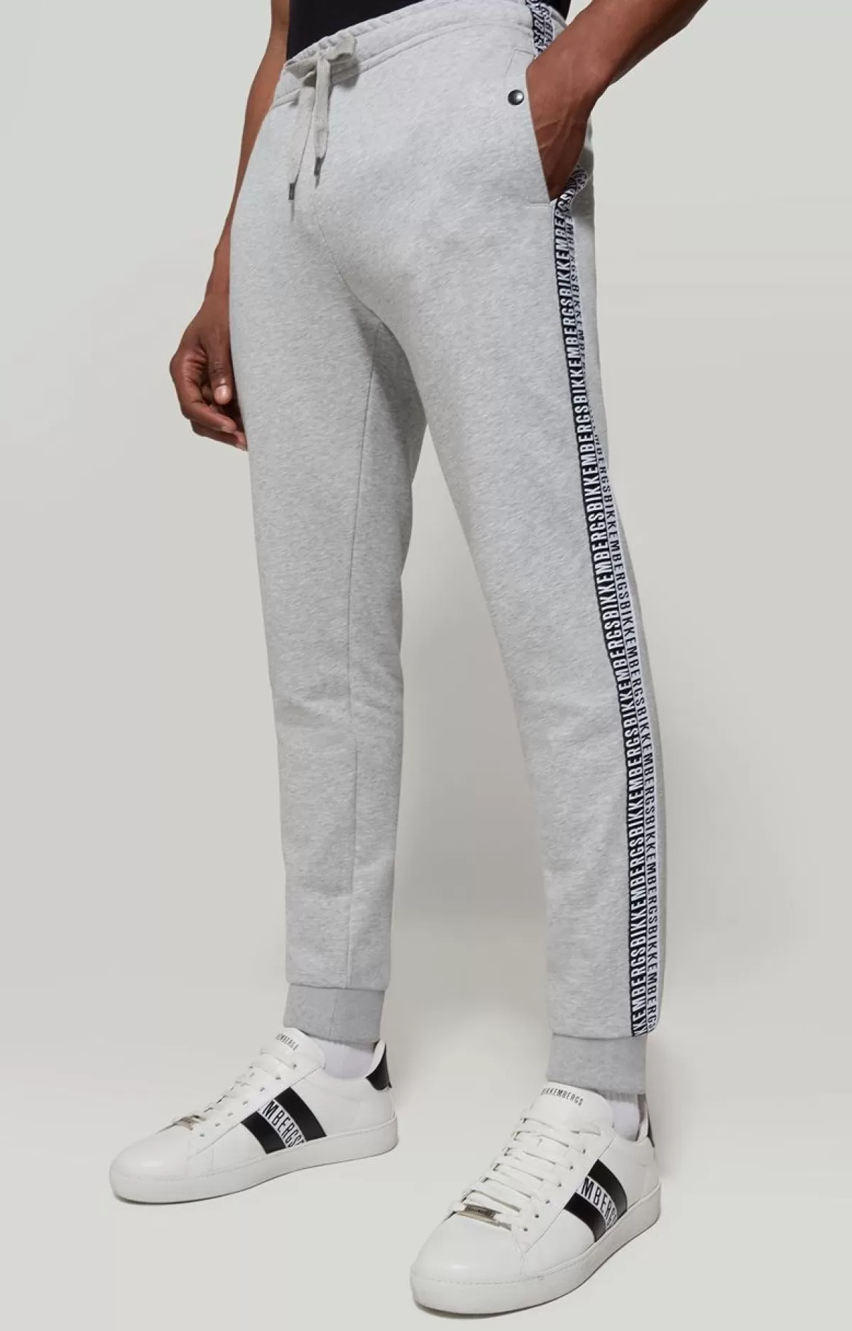 Bikkembergs Men'S Joggers With Double Tape Optical White Online