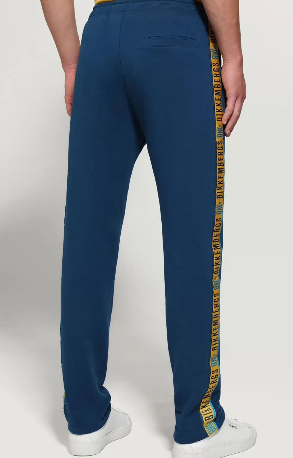 Bikkembergs Men'S Joggers With Jacquard Tape Black Clearance