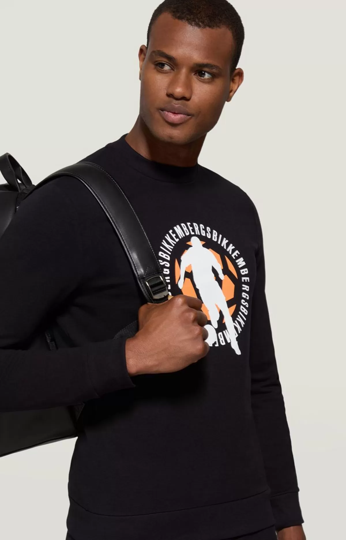 Bikkembergs Men'S Print Sweatshirt Black Cheap