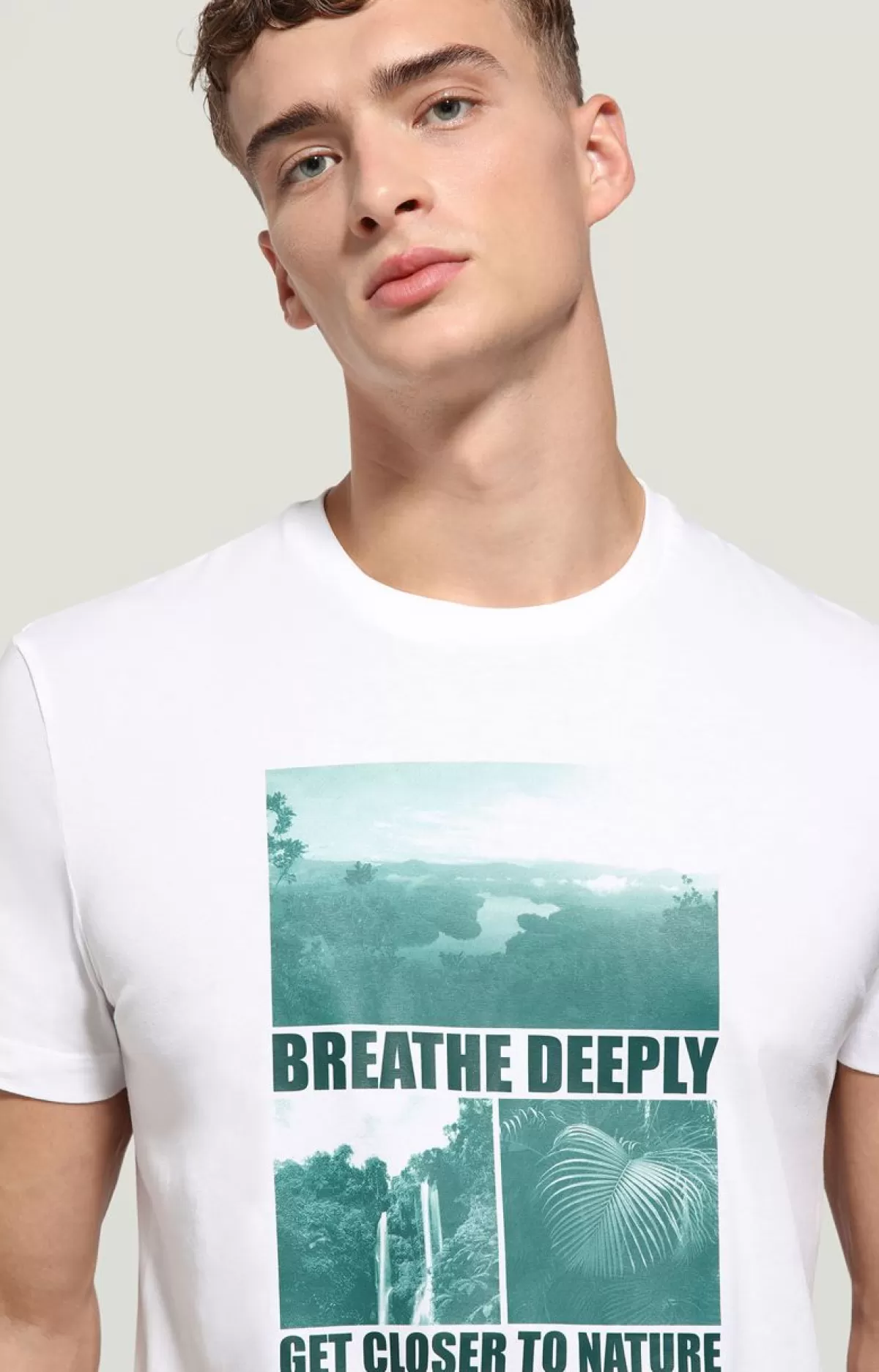 Bikkembergs Men'S Print T-Shirt Optical White Best Sale